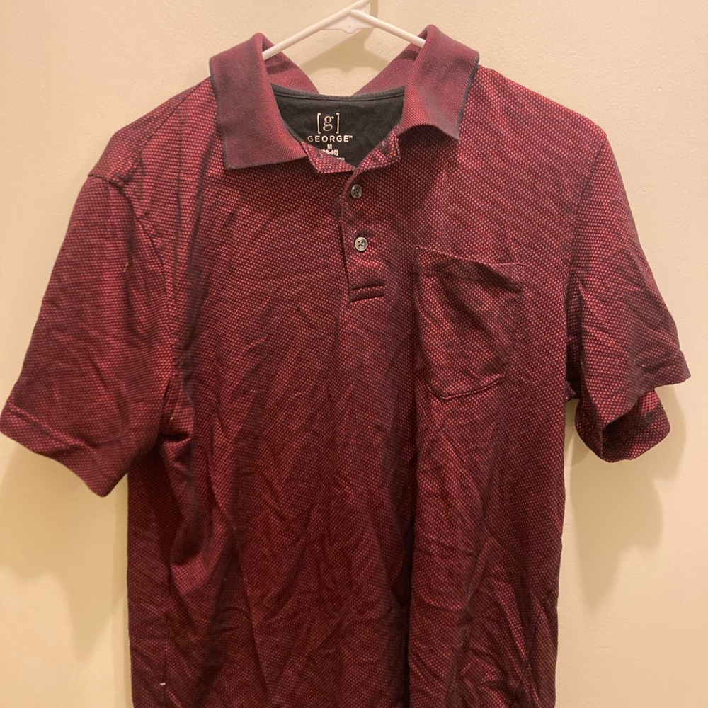 George Men's Deep Red Polo Shirt